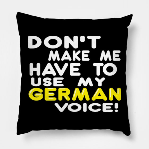 German Voice Pillow by Illustratorator