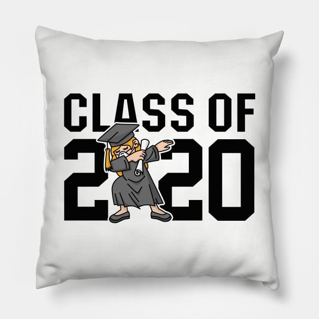 Class of 2020 graduation Corona dab dabbing girl senior Pillow by LaundryFactory
