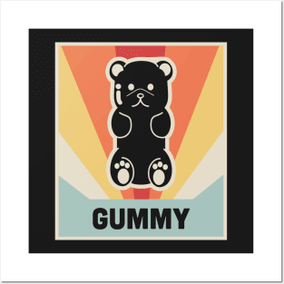 Buy Rainbow Gummy Bear Poster, Nostalgic Pink Wall Art