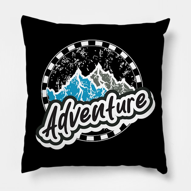 Adventure Pillow by T-Shirt Attires