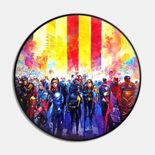 Outside Comic-Con Painting - Circle Pin