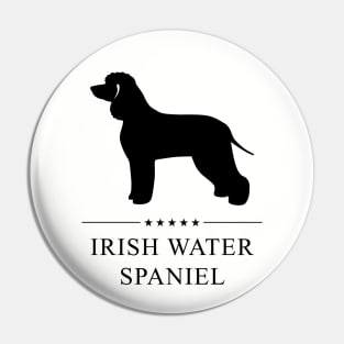 Irish Water Spaniel Black Silhouette Pin