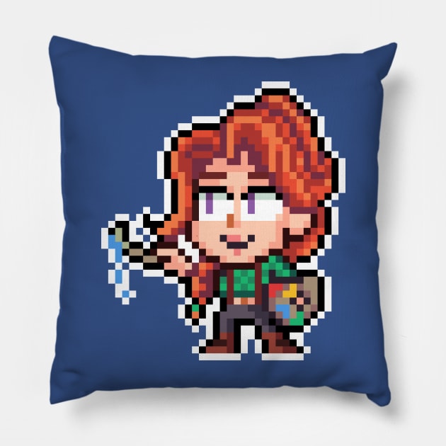 Leah Pixel Pillow by geekmythology