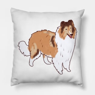 Collie rough illustration Pillow