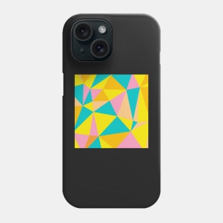 Modern Geometric Yellow, Pink and Blue Phone Case