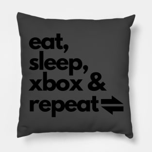 Eat Sleep Xbox Repeat Pillow
