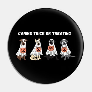 Canine trick or treating! Halloween, ghost dogs, cute dogs, dog lover Pin