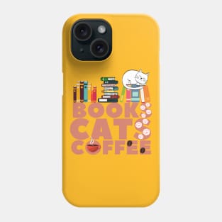 Books Cats Coffee Phone Case