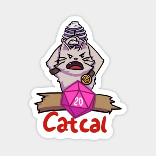 Barbarian Cat Critical D20 Magnet