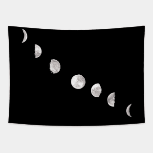 moon phases in water color Tapestry