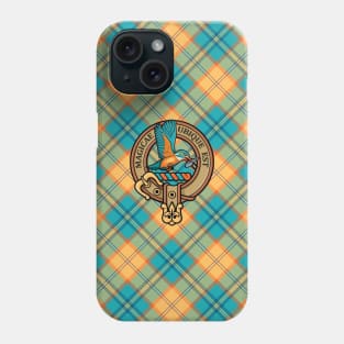 Kingfisher Crest over Tartan Phone Case