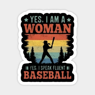 Baseball mom apparel vintage Magnet