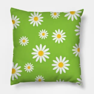 Pastel green and white flower Pillow