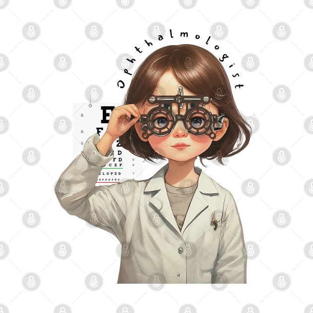 Cute Ophthalmologist girl ,brafdesign by Brafdesign