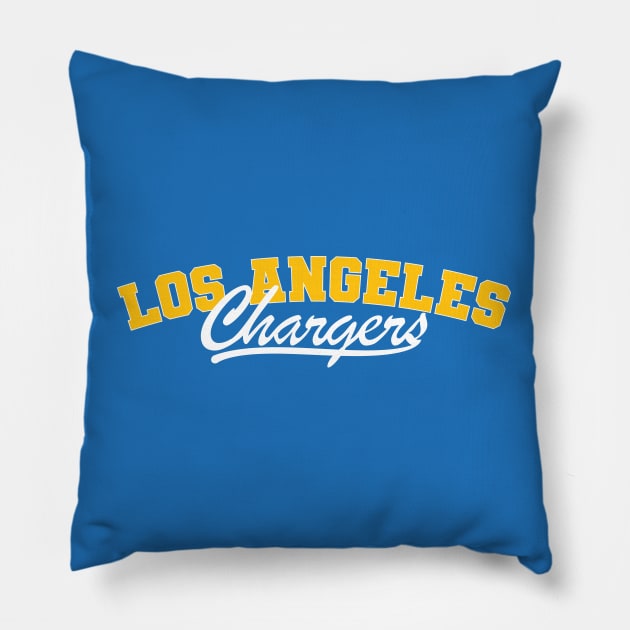 Los Angeles Chargers Pillow by Nagorniak