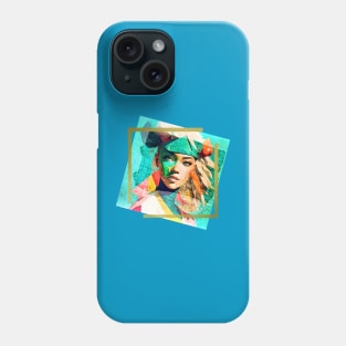 Young girl geometric portrait Phone Case