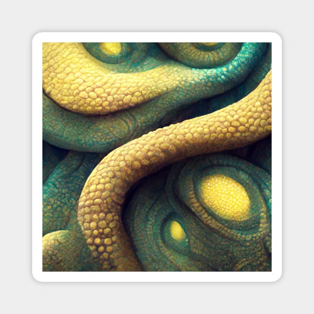 Snake skin texture Magnet by JequiPrint