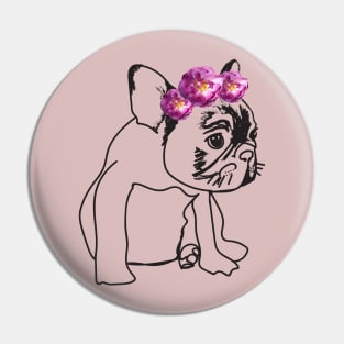 Love French Bulldog Pin