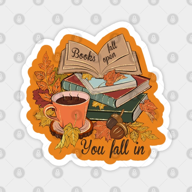 Books fall open Magnet by Myartstor 