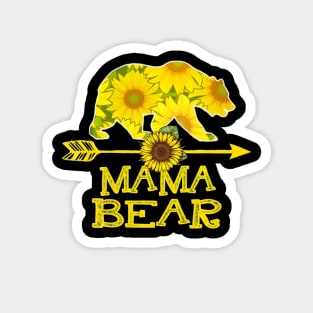 Mama Bear Sunflower T Shirt Funny Mother Father Gift Magnet