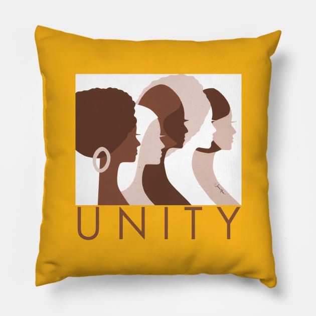 Unity (neutral) Pillow by LouLou Art Studio
