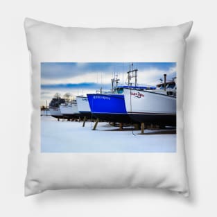 North Rustico Fishing Boats PEI 5 Pillow