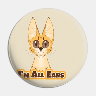 Serval is All Ears Pin