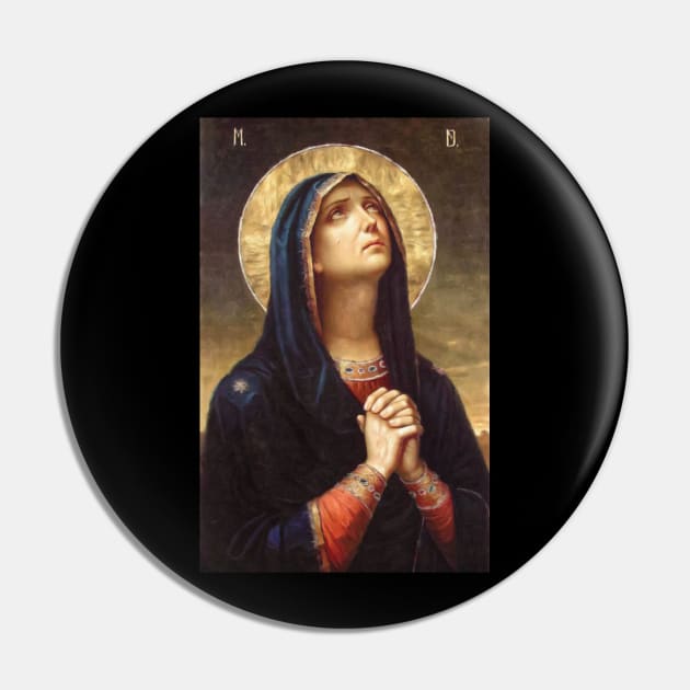 Our Lady of Sorrows Virgin Mary Mater Dolorosa Pin by Beltschazar