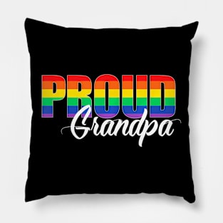 Gay Pride Proud Grandpa LGBT Ally for Family Pillow