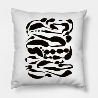 Ink Blots, Black and White Palette Pillow