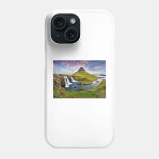 Mount Kirkjufell Painting Phone Case