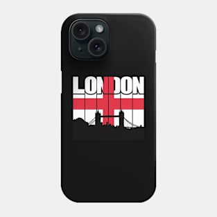 England Flag over London City Phone Case