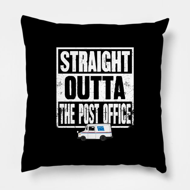 Straight outta the post office Pillow by captainmood