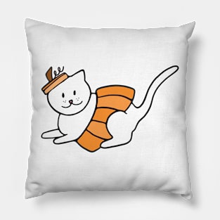 Halloween Costume Cat Pumpkin Pillow