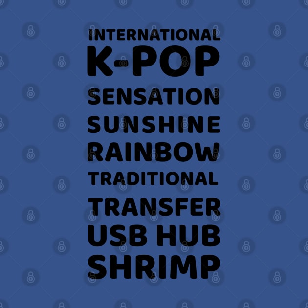 international kpop sensation sunshine rainbow traditional transfer usb hub shrimp bts by KPOPBADA