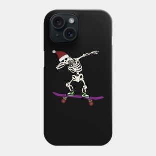 skating skeleton santa Phone Case