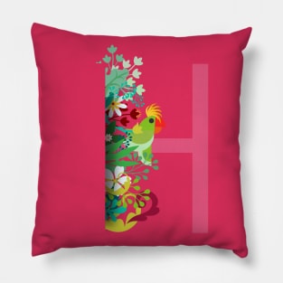 Tropical alphabet H Pillow