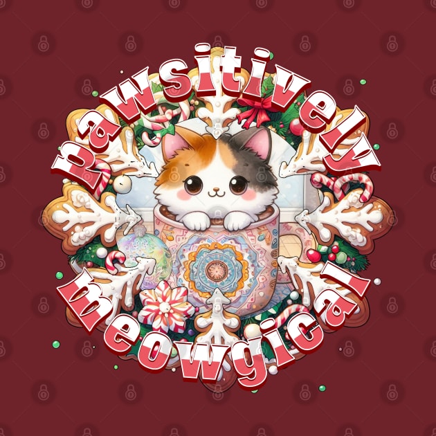 Meowy Catmus Wreath Pawsitively Meowgical 5C5 by catsloveart