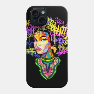 Dashiki Melanin Afro Woman T-Shirt Phone Case