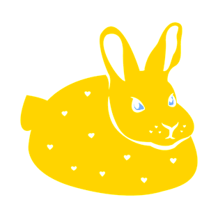 Sunny Bunny: Yellow Bunny Design T-Shirt