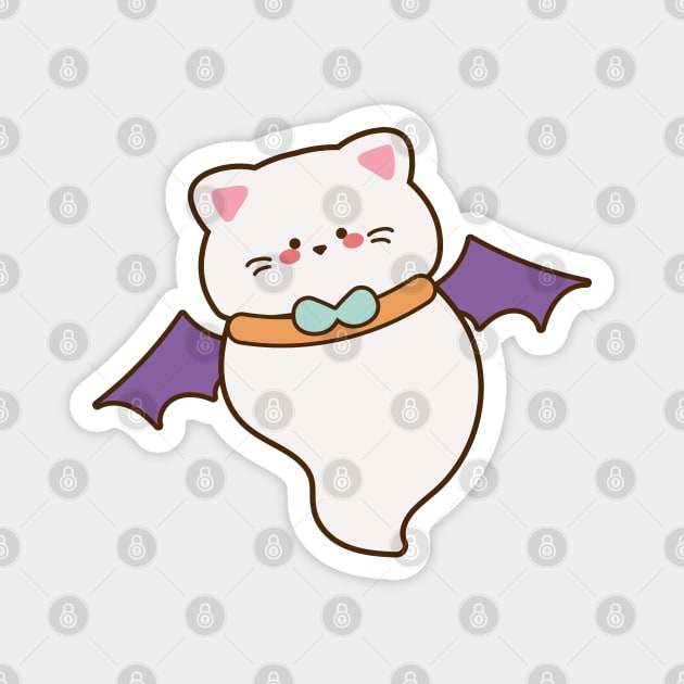 Cute vampire cat ghost Magnet by NumbleRay