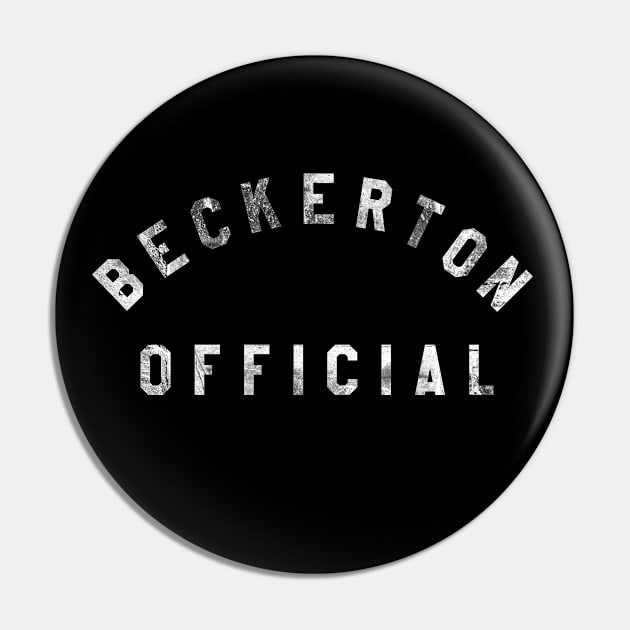 BECKERTON OFFICIAL white letters Pin by Beckerton