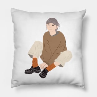 Posing girl Pillow