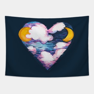 Sun and moon Love Tapestry