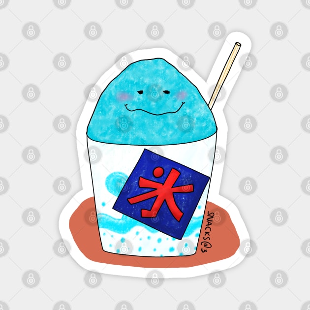 Kakigori with Blue Syrup Magnet by Snacks At 3