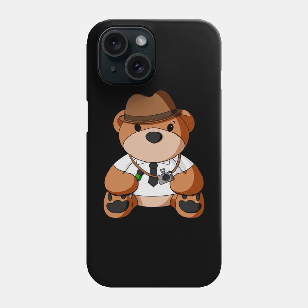 Press Teddy Bear Phone Case by Alisha Ober Designs