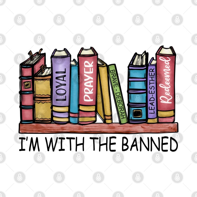 I'm With The Banned Reading Book, Banned Book , Reading Lover Gift For Librarian,book lover, floral book by David white