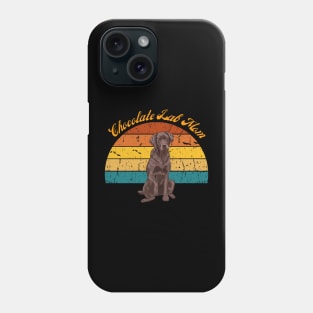 Retro Chocolate Lab Mom Phone Case