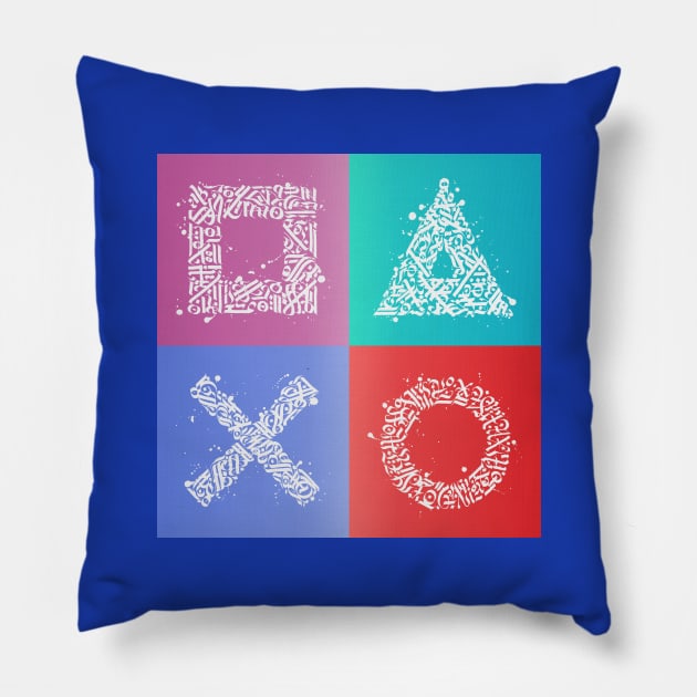 Gamer Symbols Pillow by inkonfiremx