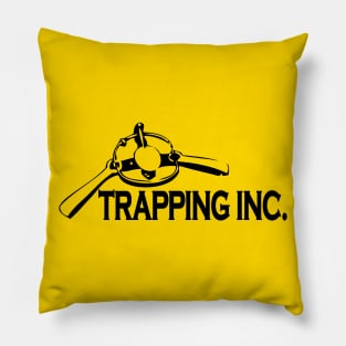 Trapping Inc Logo Black Pillow